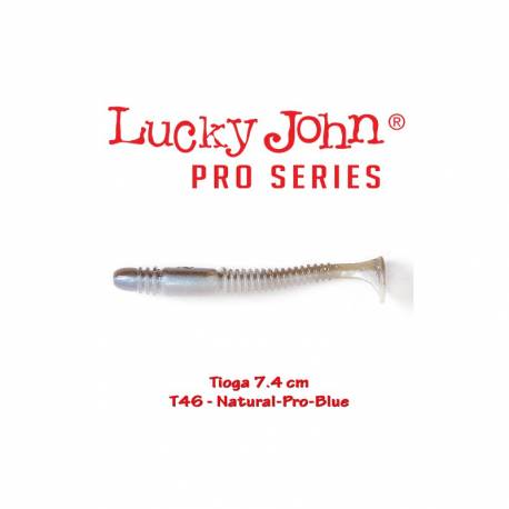 Naluci LUCKY JOHN Tioga 2.9'', 7.4cm, culoare T46 Natural Pro Blue, 7buc/plic