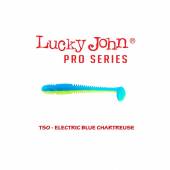 Naluci LUCKY JOHN Tioga 2.9'', 7.4cm, culoare T50 Electric Blue Chartreuse, 7buc/plic