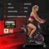 Bicicleta spinning TECHFIT Champion, volanta 13kg, max. 120kg