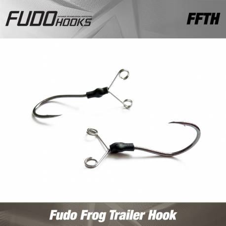 Carlige FUDO Frog Trailer Hook, nr.6/0, BN-Black Nickel, 2buc/plic
