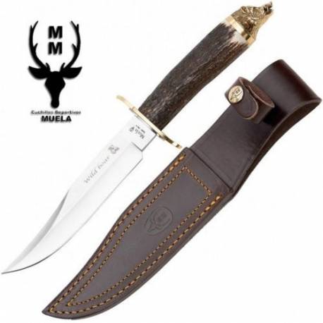 Cutit vanatoare MUELA WILDBOAR-16A, lama 16cm, maner din corn de cerb