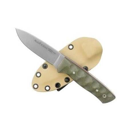 Cutit full tang MUELA RHINO-SV.G/K, lama 10cm, maner Micarta verde, teaca Kydex desert