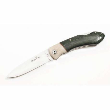 Briceag MUELA GT-8G.B, lama 8cm, maner micarta verde/beige