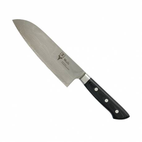 Cutit de bucatarie MUELA SANTOKU-17DAM.M, lama 17cm din otel de Damasc