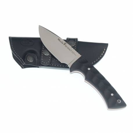 Cutit full tang MUELA RHINO-10SV.M, lama 10cm, maner Micarta Black, teaca piele