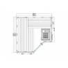 Cabina sauna SENTIOTEC Polaris Small, lemn masiv, 206x206x204cm