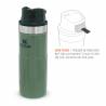 Cana termos STANLEY Trigger Action Travel Mug 0.47L, Hammertone Green