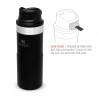 Cana termos STANLEY Classic Trigger Action Mug Matte Black Pebble, 0.35L