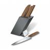 Set suport cutite VICTORINOX Swiss Modern Knife Block, 6 piese, anthracite, 165x95x322mm