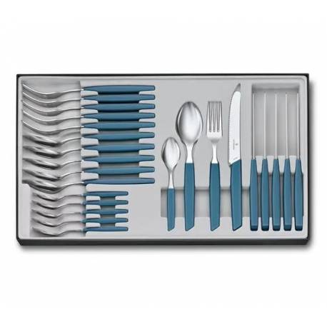 Set de tacamuri VICTORINOX Swiss Modern Table Set Tomato Knife, Cornflower, 24 piese