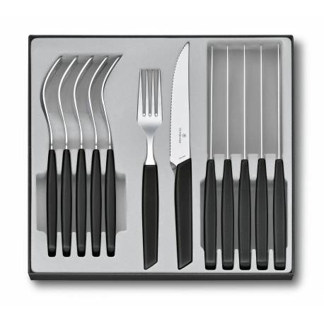 Set de tacamuri VICTORINOX Swiss Modern, Black, 12 piese