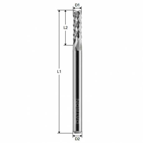 Freza cu micro dantura DATRON 0068110, 1.0x3.0mm