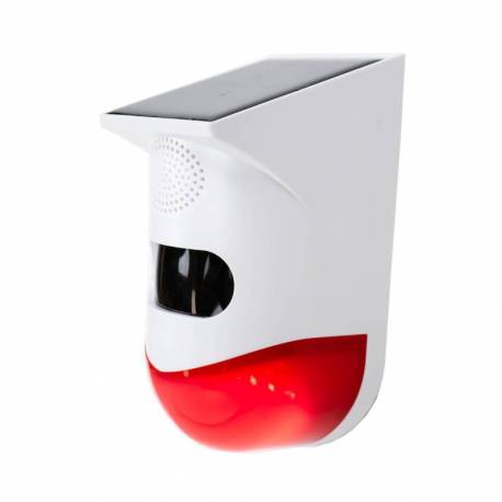 Sirena de exterior wireless PNI SafeHouse HS008 cu senzor de miscare si incarcare solara