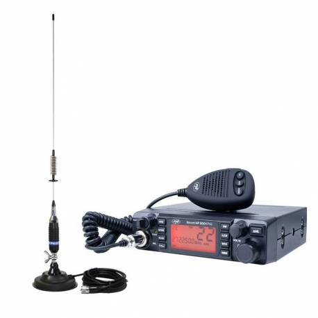 Pachet statie radio CB PNI ESCORT HP 9001 PRO ASQ + antena CB PNI S75 cu magnet