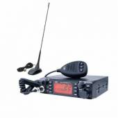 Pachet statie radio CB PNI ESCORT HP 9001 PRO ASQ reglabil, AM-FM, 12V, 4W + Antena CB PNI Extra 48