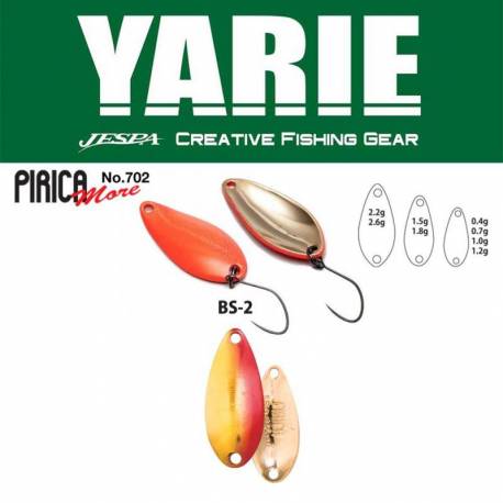 Lingurita oscilanta YARIE 702 Pirica More 1.5g, culoare BS-2 Red/Gold