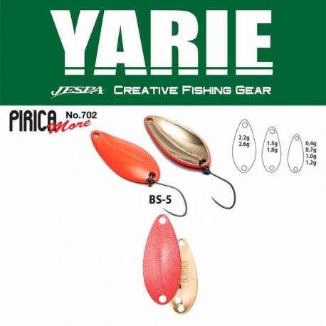 Lingurita oscilanta YARIE 702 Pirica More 1.5g, culoare BS-5 Matte Red