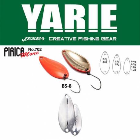 Lingurita oscilanta YARIE 702 Pirica More 1.5g, culoare BS-8 Silver