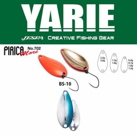 Lingurita oscilanta YARIE 702 Pirica More 1.5g, culoare BS-10 Blue/Silver