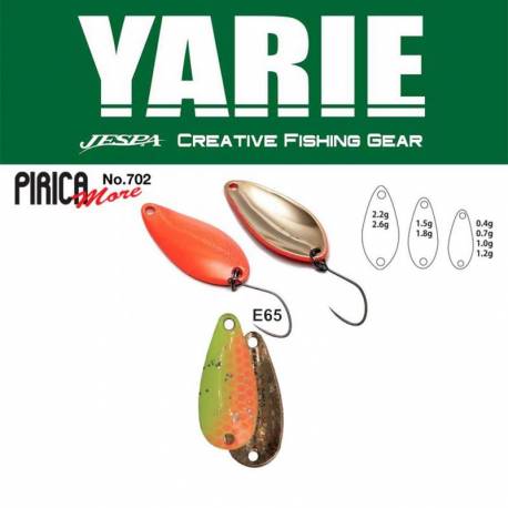 Lingurita oscilanta YARIE 702 Pirica More 2.2g, culoare E65 Second Lemon