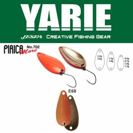 Lingurita oscilanta YARIE 702 Pirica More 2.2g, culoare E68 Caramel Gold