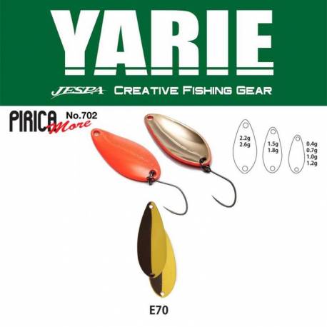 Lingurita oscilanta YARIE 702 Pirica More 2.2g, culoare E70 Pudding