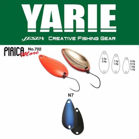 Lingurita oscilanta YARIE 702 Pirica More 2.2g, culoare N7 Husky Eye