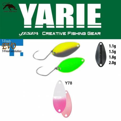 Lingurita oscilanta YARIE 710T T-Fresh Evo 1.5g, culoare Y78 Shiropino