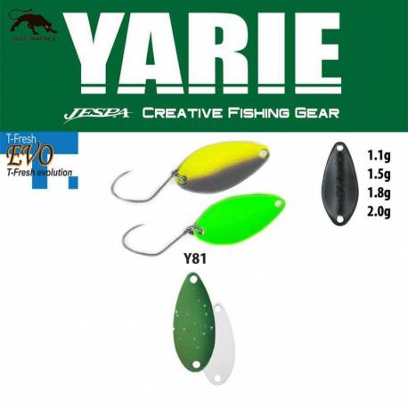 Lingurita oscilanta YARIE 710T T-Fresh Evo 1.5g, culoare Y81 Cucumber