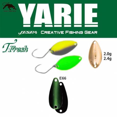 Lingurita oscilanta YARIE 708T T-Fresh 2.4g, culoare E66 Fits Green