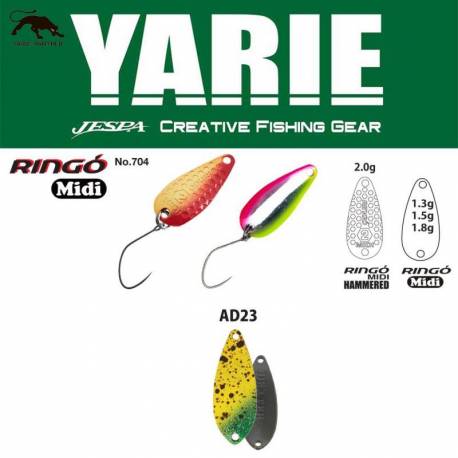 Lingurita oscilanta YARIE 704 Ringo Midi 1.8g, culoare AD23 Monkey Banana