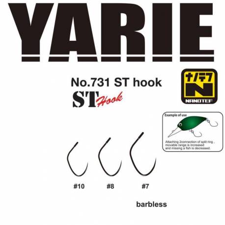 Carlige YARIE-JESPA 731 ST Nanotef 08 Barbless, Nr.8, 15buc/plic