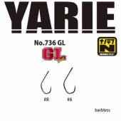 Carlige YARIE 736 GL Nanotef Nr.6 Barbless, 16buc/plic