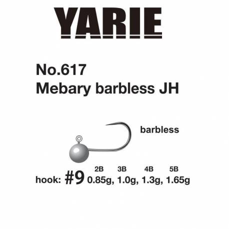 Jig YARIE 617 Mebary Barbless Nr.9, 1.3g, 5buc/plic
