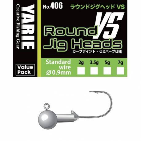 Jig YARIE JESPA 406 Round VS Semi Barb 1/0 2.0g, 10buc/plic