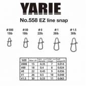 Agrafe YARIE JESPA 558 EZ Line Snap 18lbs, Nr. 00, 11buc/plic