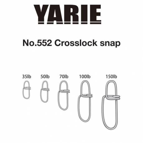 Agrafe YARIE-JESPA Crosslock Snap, 35lbs, 9buc/plic