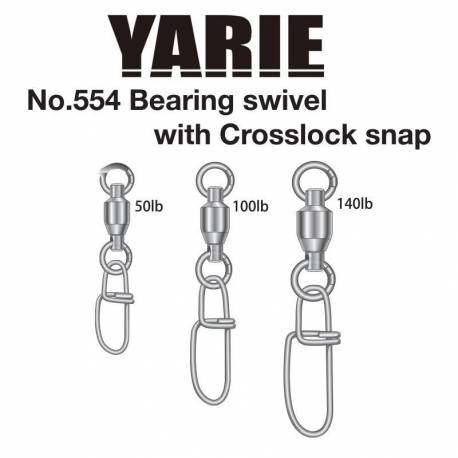 Agrafa crosslock cu vartej pe rulment YARIE 554 100lbs, 3buc/plic