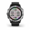 Ceas GARMIN Fenix 6 Silver w/Black Band, GPS, 47mm