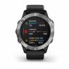 Ceas GARMIN Fenix 6 Silver w/Black Band, GPS, 47mm