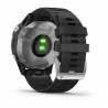 Ceas GARMIN Fenix 6 Silver w/Black Band, GPS, 47mm