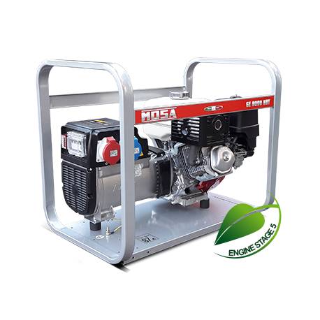 Generator de curent MOSA GE 8000 HBT, 400V / 230V, max. 6400W, motor pe benzina Honda GX390 12CP