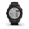 Ceas GARMIN fēnix® 7 Sapphire Solar Titan DLC Carbon Grey cu brăţară neagră, 47mm