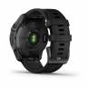 Ceas GARMIN fēnix® 7 Sapphire Solar Titan DLC Carbon Grey cu brăţară neagră, 47mm