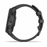 Ceas GARMIN fēnix® 7 Sapphire Solar Titan DLC Carbon Grey cu brăţară neagră, 47mm