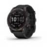 Ceas GARMIN fēnix 7 Sapphire Solar Titan DLC Grey cu brăţară neagră 47mm