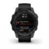 Ceas GARMIN fēnix 7 Sapphire Solar Titan DLC Grey cu brăţară neagră 47mm