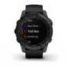 Ceas GARMIN fēnix 7 Sapphire Solar Titan DLC Grey cu brăţară neagră 47mm