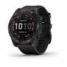 Ceas GARMIN fēnix 7X Sapphire Solar Titan DLC Black cu brăţară neagră 51mm