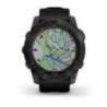 Ceas GARMIN fēnix 7X Sapphire Solar Titan DLC Black cu brăţară neagră 51mm